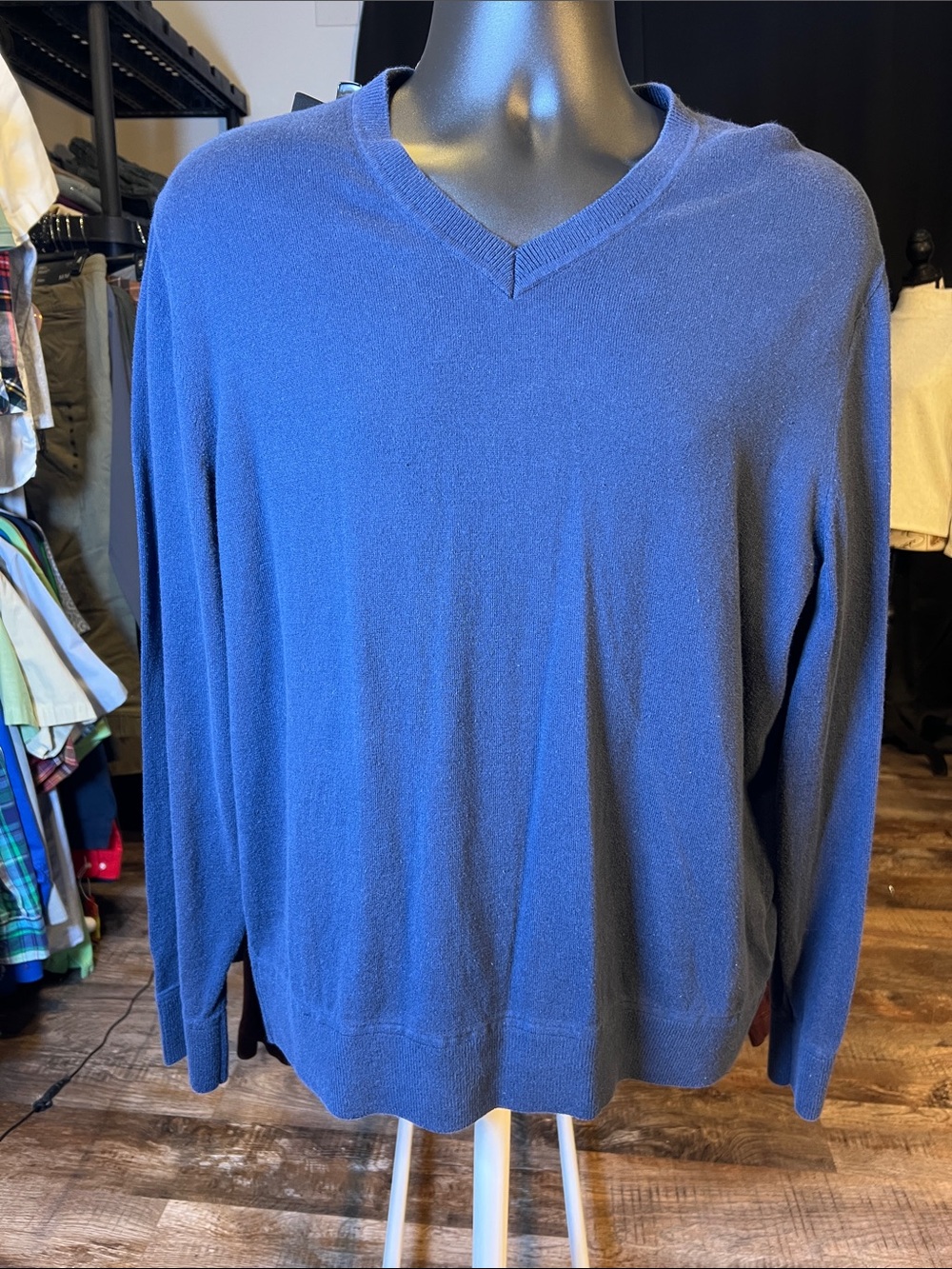 GAP Men's Royal Blue V-Neck Sweater